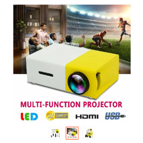 YG300 Pro LED Mini Projector 480×272 Pixels Supports 1080P HDMI