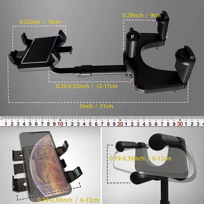 Soporte de teléfono para espejo retrovisor